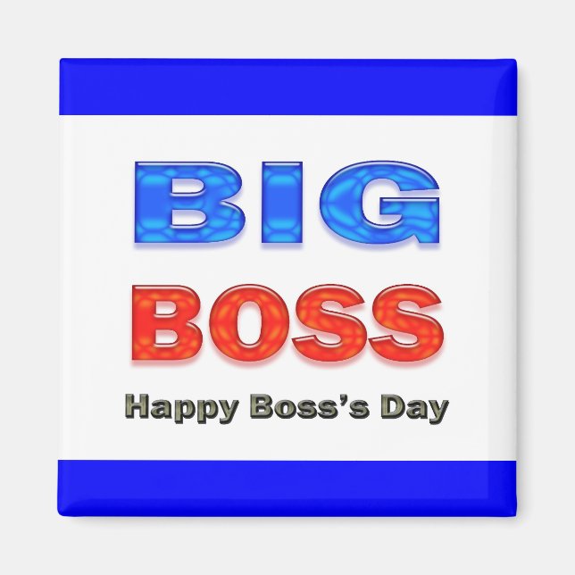 Imán Gran Jefe del Feliz Día del Jefe (Frente)