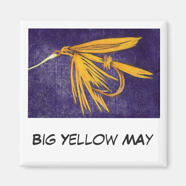 Imán "Gran Mayo Amarillo" Fly Fishing Art Magnet (Frente)