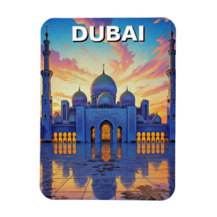 Imán Gran Mezquita de Dubai Sunset de los Emiratos Árab