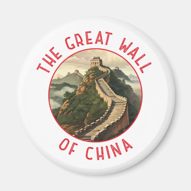 Imán Gran muralla de China: un círculo angustiado (Frente)