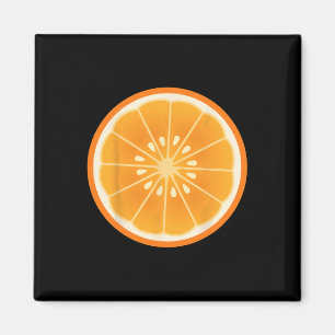 Imán Gran Naranja en rodajas de vestuario lindo Fruta F