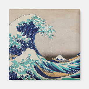 Imán Gran Ola de Hokusai en Kanagawa. Arte japonés vin