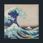 Imán Gran Ola de Hokusai en Kanagawa. Arte japonés vint<br><div class="desc">Katsushika Hokusai imán "La Gran Ola de Kanagawa". Ilustracion japonés vintage.</div>