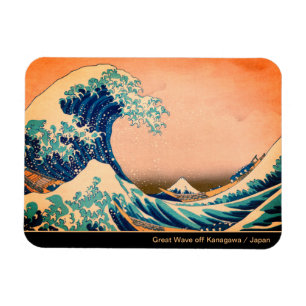 Imán Gran ola de Kanagawa y arte japonés/Japón