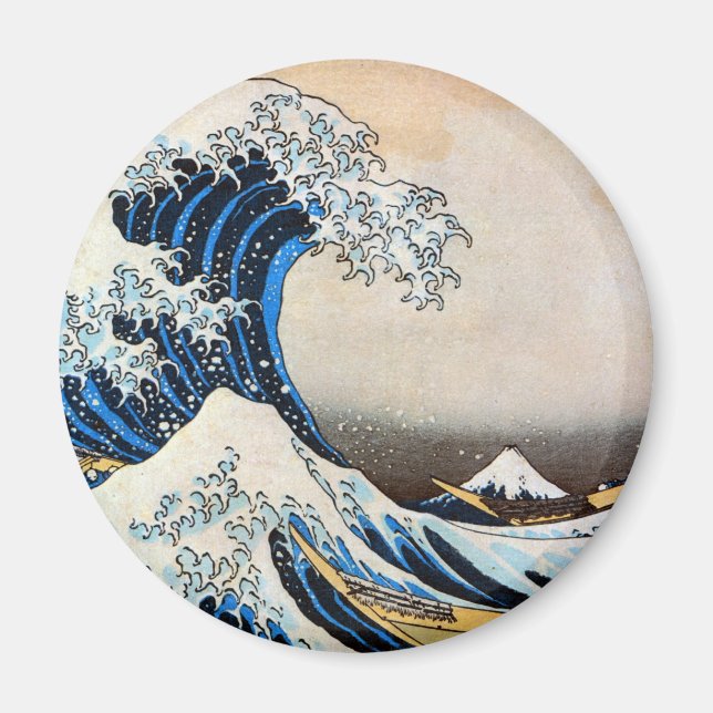 Imán Gran ola, Hokusai, Ukiyo-e (Frente)