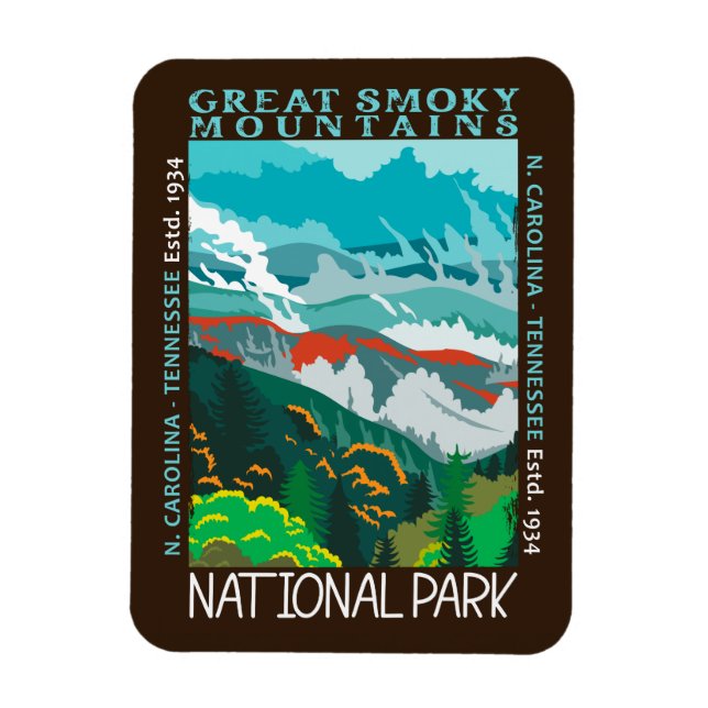 Imán Gran Parque nacional de las Montañas Ahumadas en p (Vertical)