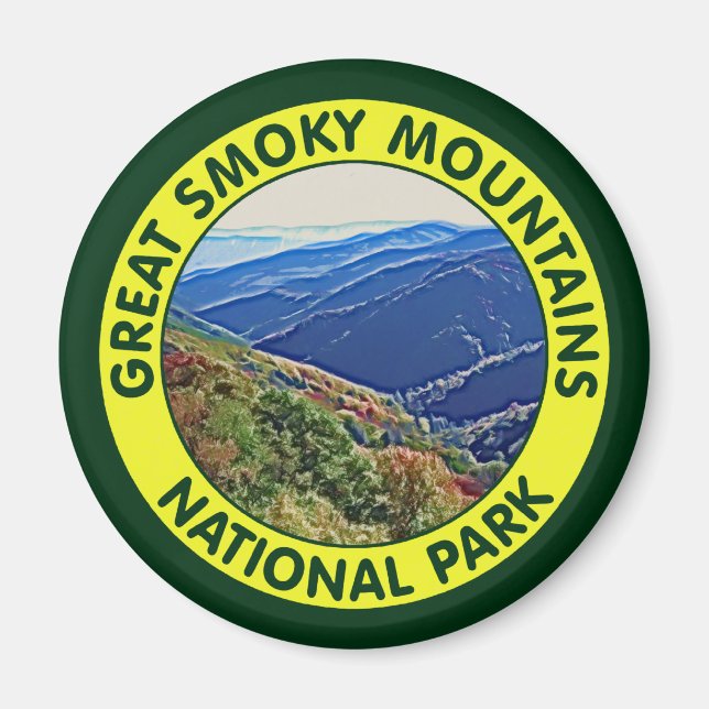 Imán Gran Parque Nacional de Montañas Smoky (Frente)