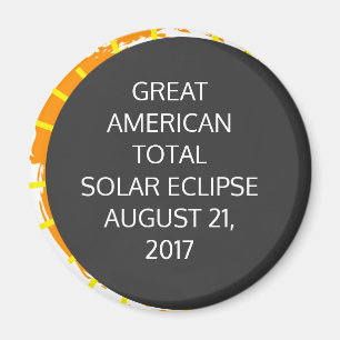 Imán Gran personalizable estadounidense de eclipse sola