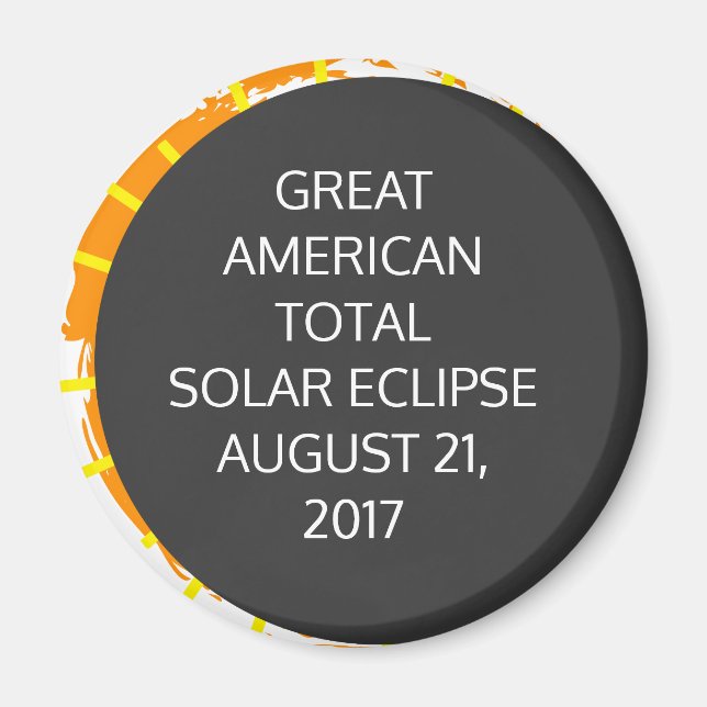 Imán Gran personalizable estadounidense de eclipse sola (Frente)