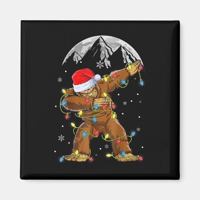 Imán Gran pie árbol de navidad de Santa Claus ilumina a (Frente)