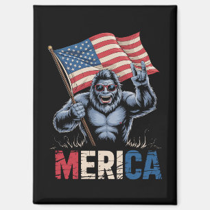 Imán Gran Pie Merica Roca Bandera Americana Patriótica 