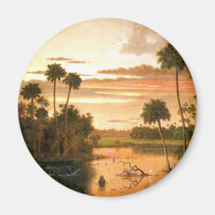 Imán Gran puesta de sol de Florida, pintura de arte fin