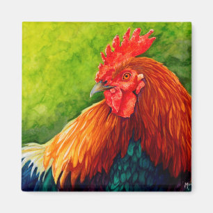 Imán Gran Rojo - Rooster Magnet