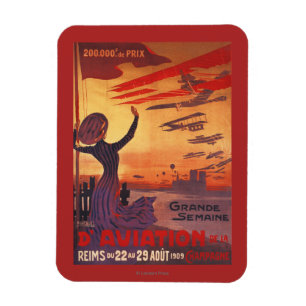 Imán Gran Semana de la Aviación - Poster de mujeres ond