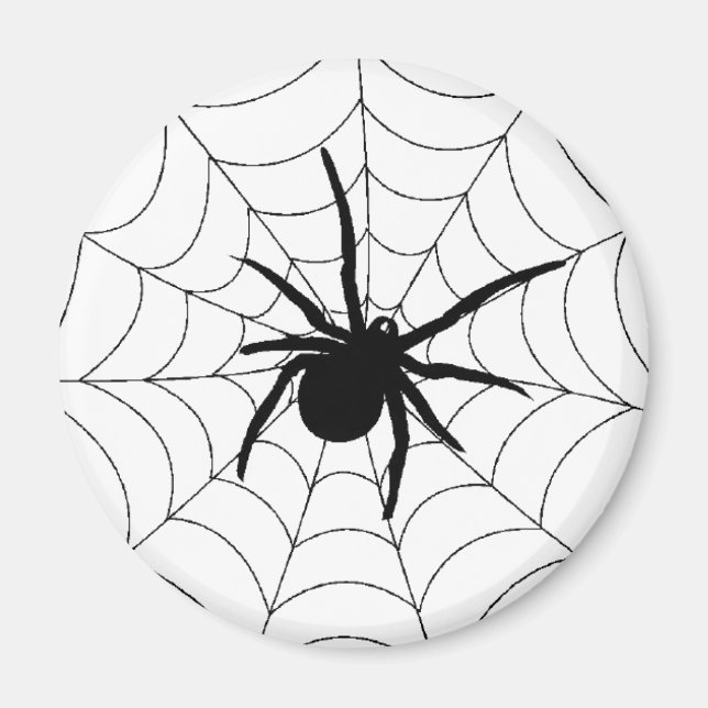Imán Gran Spider negro Halloween Spider Diseño web (Frente)