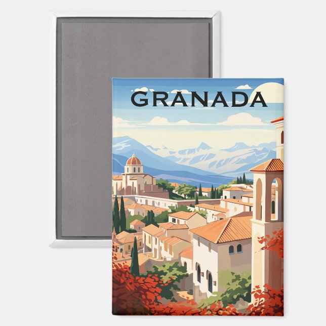 Imán Granada Alhambra España Viajes Antiguos (Anverso/Reverso)