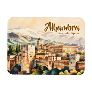 Imán Granada España Alhambra Aquarela Viajes Antiguos