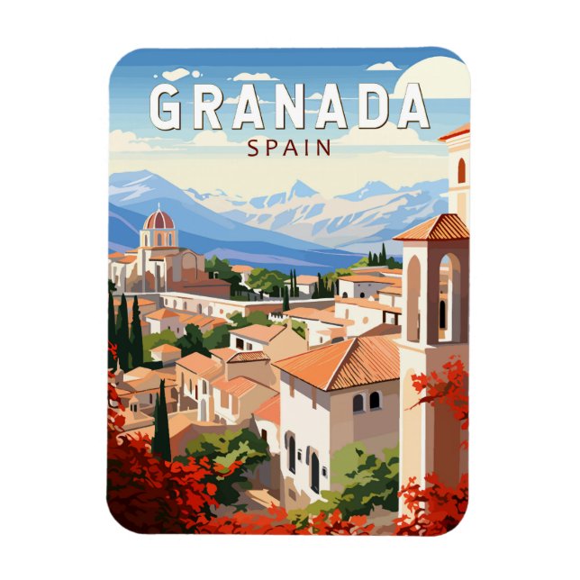 Imán Granada España Viaje de arte (Vertical)