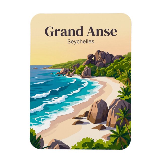 Imán Grand Anse Seychelles (Vertical)