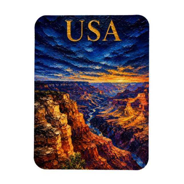 Imán Grand Canyon Sunset Souvenier (Vertical)