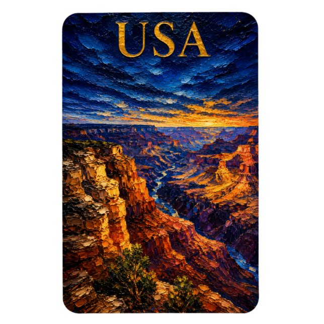 Imán Grand Canyon Sunset Souvenier (Vertical)
