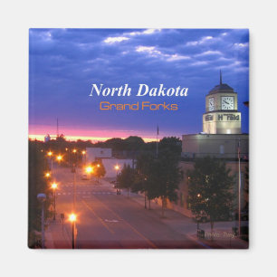 Imán Grand Forks North Dakota Magnet Travel Souvenir