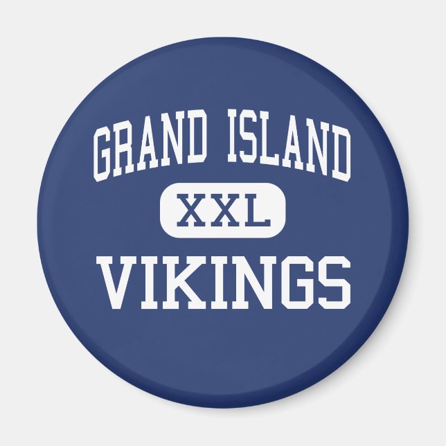 Imán Grand Island Vikings Middle Grand Island (Frente)