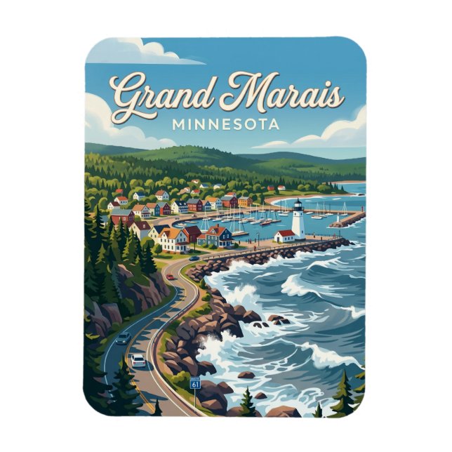 Imán Grand Marais EE. UU. (Vertical)
