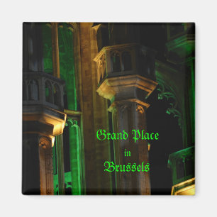 Imán Grand Place de noche