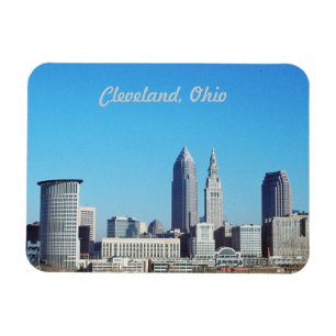 Imán grande de Cleveland OH del cielo azul