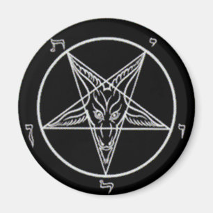 Imán grande negro de Baphomet
