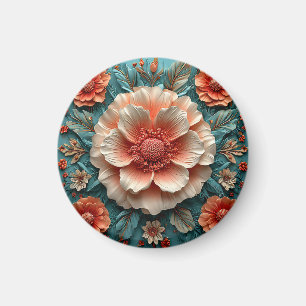Imán Grandes Flores de Coral