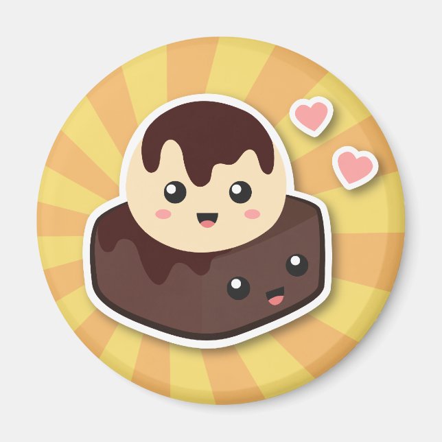 Imán Grandes pares de crema y de brownie de Vanilla Ice (Frente)