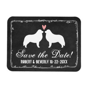 Imán Grandes Siluetas de Bodas de Pirineos Save the Dat