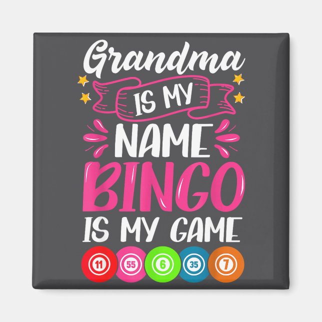 Imán Grandma Bingo Player Funny Bingo Quote Design  (Frente)