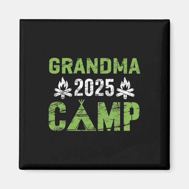 Imán Grandma Camp 2025 Family Vacation Summer Camping C (Frente)