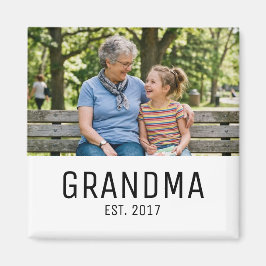 Imán Grandma Established Photo Gift