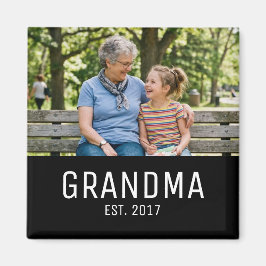 Imán Grandma Established Photo Gift