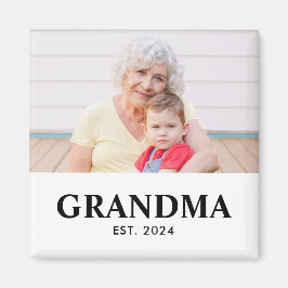 Imán Grandma Established Photo Gift