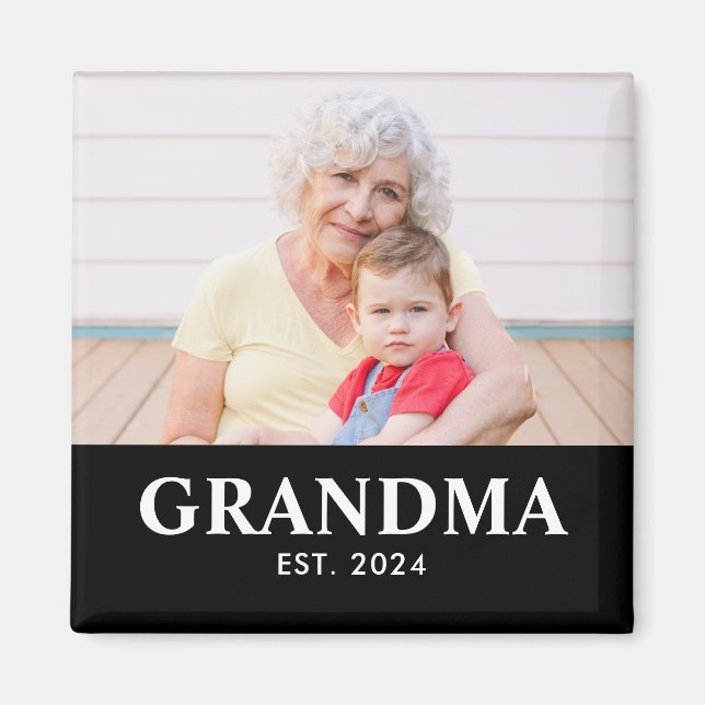 Imán Grandma Established Photo Grandparent's Day (Frente)