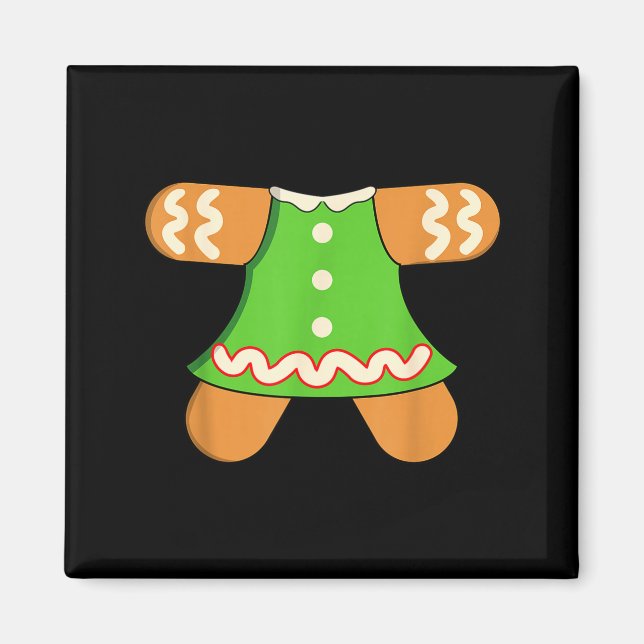 Imán Grandma Gingerbread Man Costume Matching Christmas (Frente)