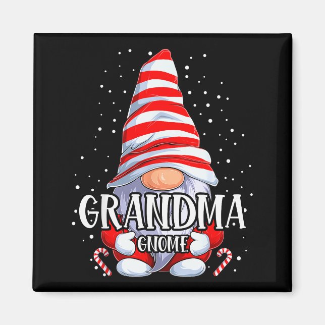 Imán Grandma Gnome Christmas Pajamas Matching Family Gr (Frente)