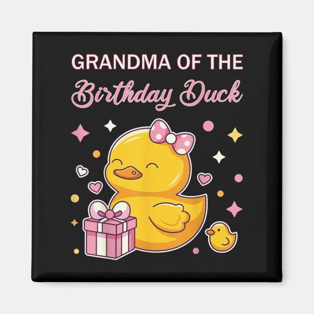 Imán Grandma Of The Birthday Duck Christmas Anime Party (Frente)