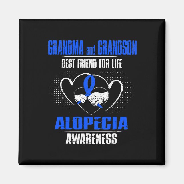 IMÁN GRANDMA Y GRANDSON MEJOR AMIGO DE LA VIDA ALOPECIA (Frente)