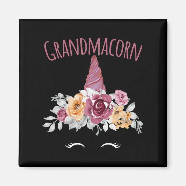 Imán Grandmacorn Unicorn Grandma Premium  (Frente)