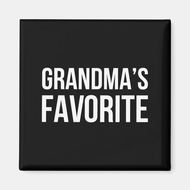 Imán Grandma's Favorite Family Baby Granhild Quote  (Frente)