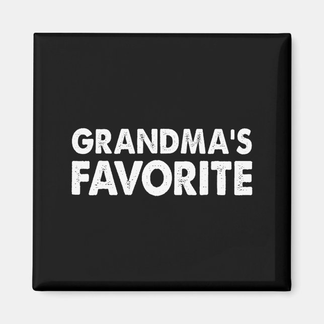 Imán Grandma's Favorite Funny Grandparent Granhild Vint (Frente)