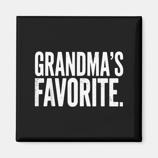 Imán Grandma's Favorite Funny Grandparent Granhild Vint (Frente)