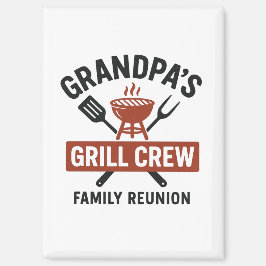 Imán Grandpa’s Grill Crew | Family BBQ Reunion Shirt