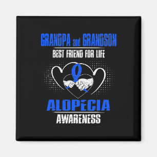 IMÁN GRANDPA Y GRANDSON MEJOR AMIGO DE LA VIDA ALOPECIA